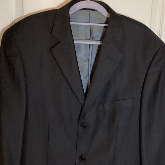 Carlo Monza Couture Men's Suit Blazer Jacket Single Breasted Size 44 Chest Black - Picture 3 of 9